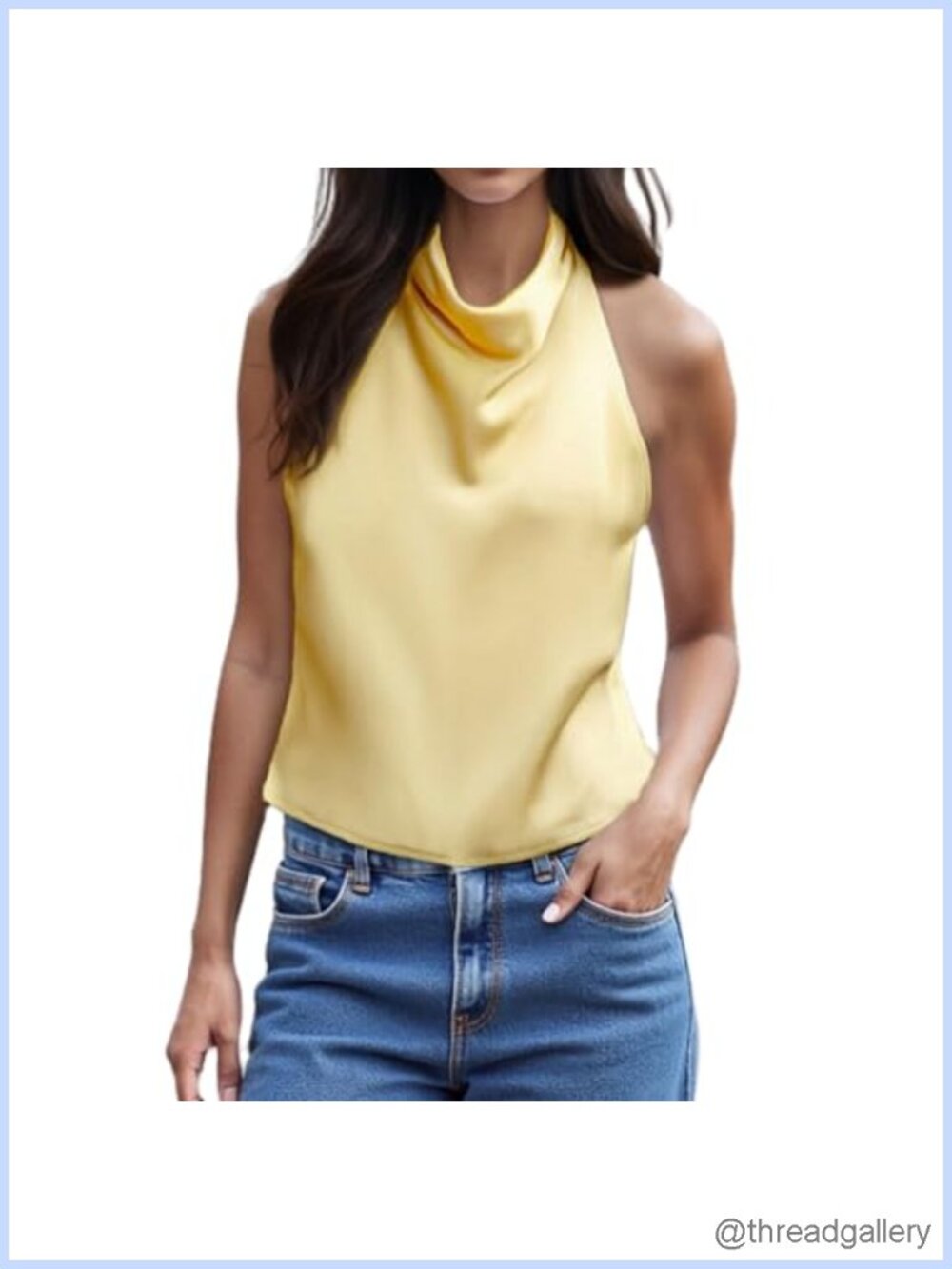 Women's Silk Satin Halter Backless Y2k Camisole Tank Top